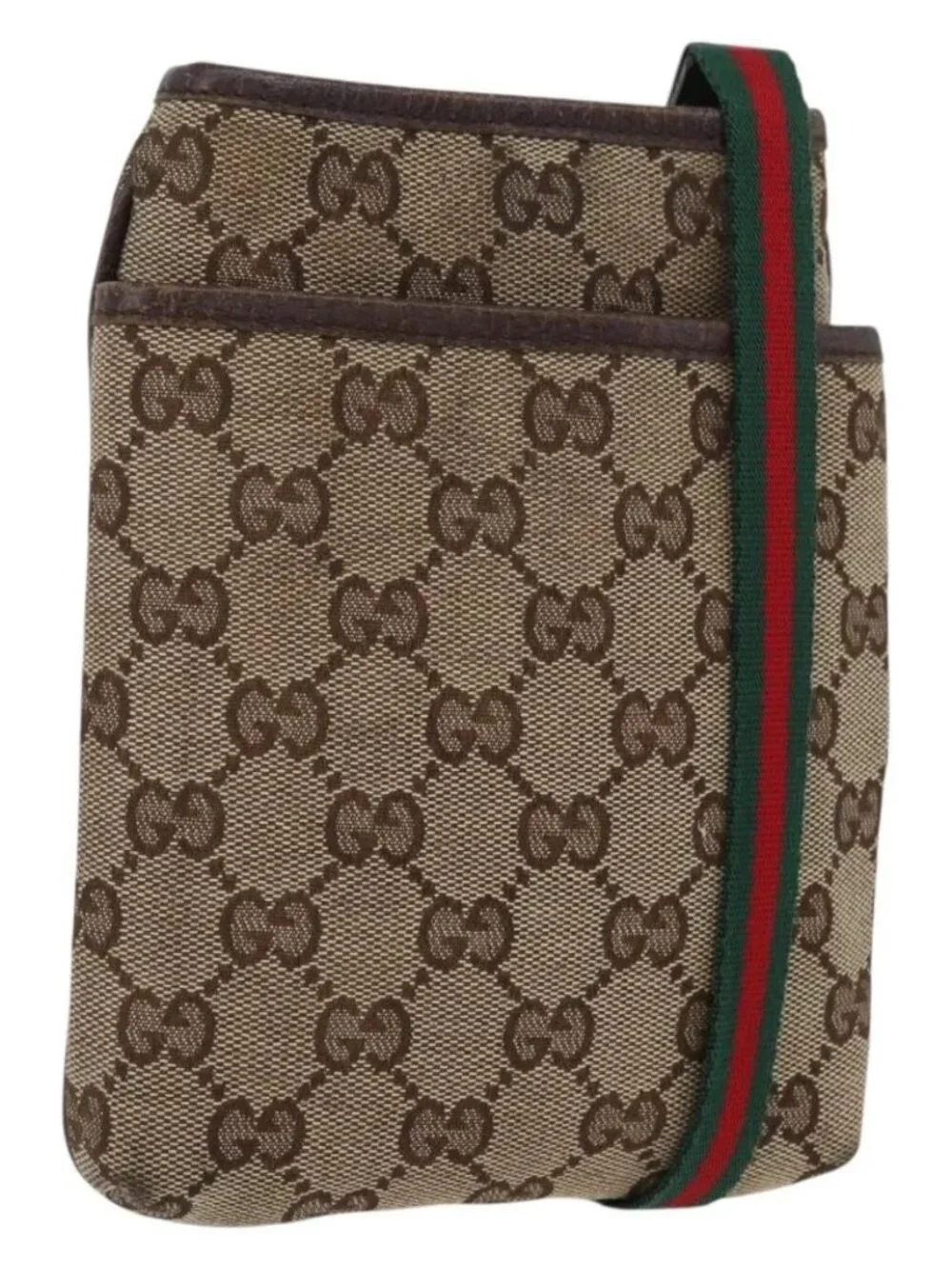 GUCCI GG Canvas Web Sherry Line Shoulder Bag Beige - Picture 2 of 16